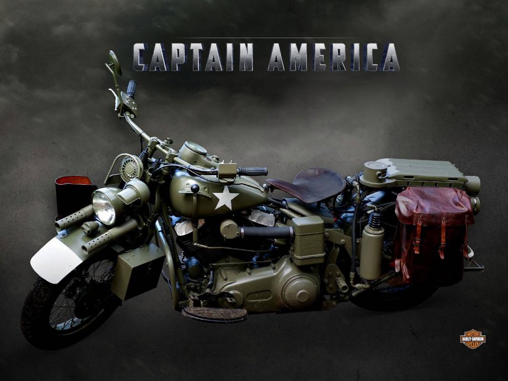 Moto de Captain America Harley davidson 1942 WLA Liberator