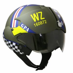 Casque de moto original GPA Aircraft noir mat