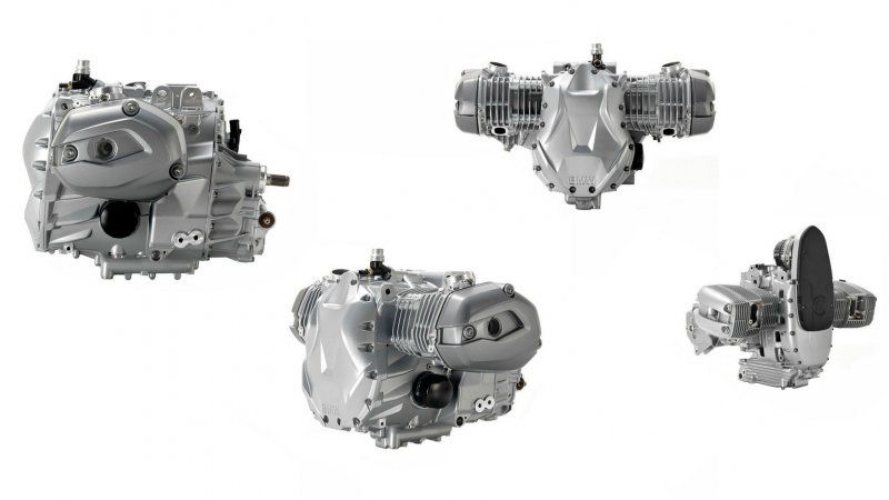 Moteur de moto BMW flat-twin et Telever