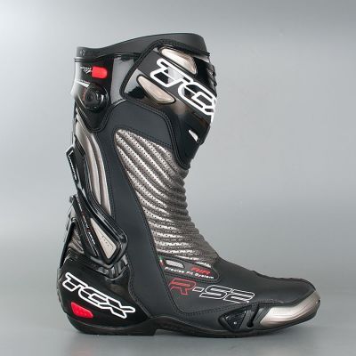 Bottes de moto de la marque EVO TCX R-S2 noir et chrome